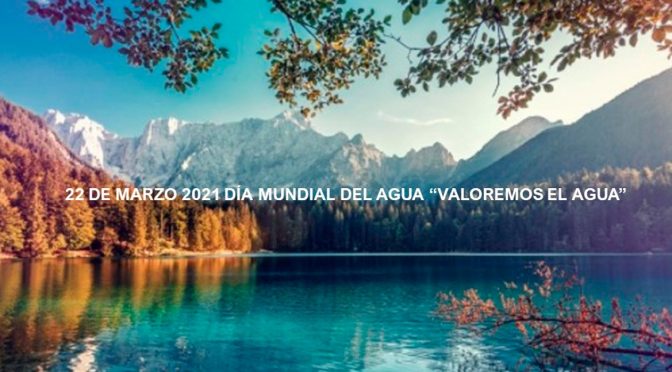 22 de Marzo de 2021 Día Mundial del Agua: “Valoremos el Agua” (iagua.es)